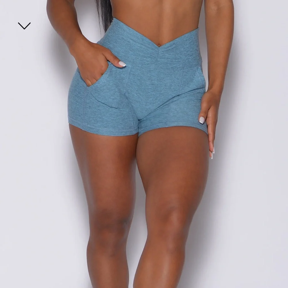 Bombshell Sportswear Blue Athletic Shorts - Picture 4 of 8